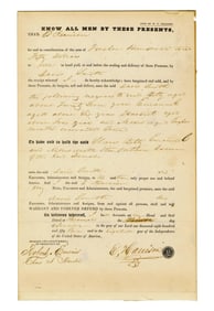 1857 Bill of Sale for 4 Slaves in Savannah