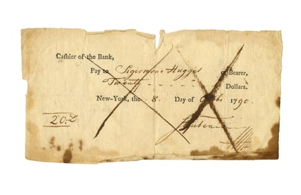 Baron Friedrich W. von Steuben Signed Check