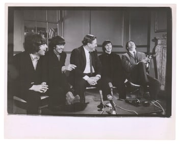 Beatles Awarded MBE Honors by Queen Elizabeth! Rare Oversized PSA Type 1 Photograph.