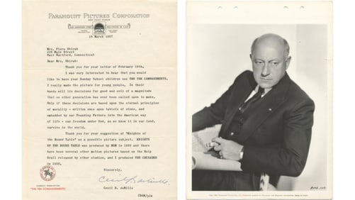 Cecil B. deMille on his "Ten Commandments" and "freedom under God" Fantastic