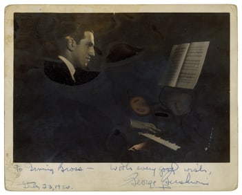 George Gershwin Signed Photo Presented To Disabled NYC Teenager Same Year As "I Got Rhythm"