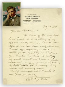 Anthony Fiala ALS As Photographer to the Baldwin-Ziegler Polar Expedition "was hurried off