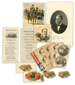 Winfield Scott Hancock 16 pc. Ephemera Collection: Democratic Tickets, Cigarette Cards, & More