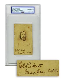 George Pickett PSA GEM MT 10 Signed CDV, JSA Authentication Too, 1 of 2 Known!