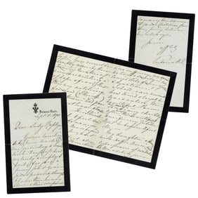 Queen Victoria ALS Consoling Fellow Widow: "pray God to give you peace + strength to bear this heavy