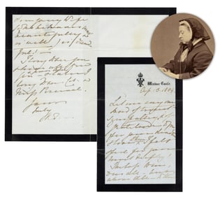 Queen Victoria ALS Re: Becoming a Widow: "The loss to me, to us all - but above all - to the dear