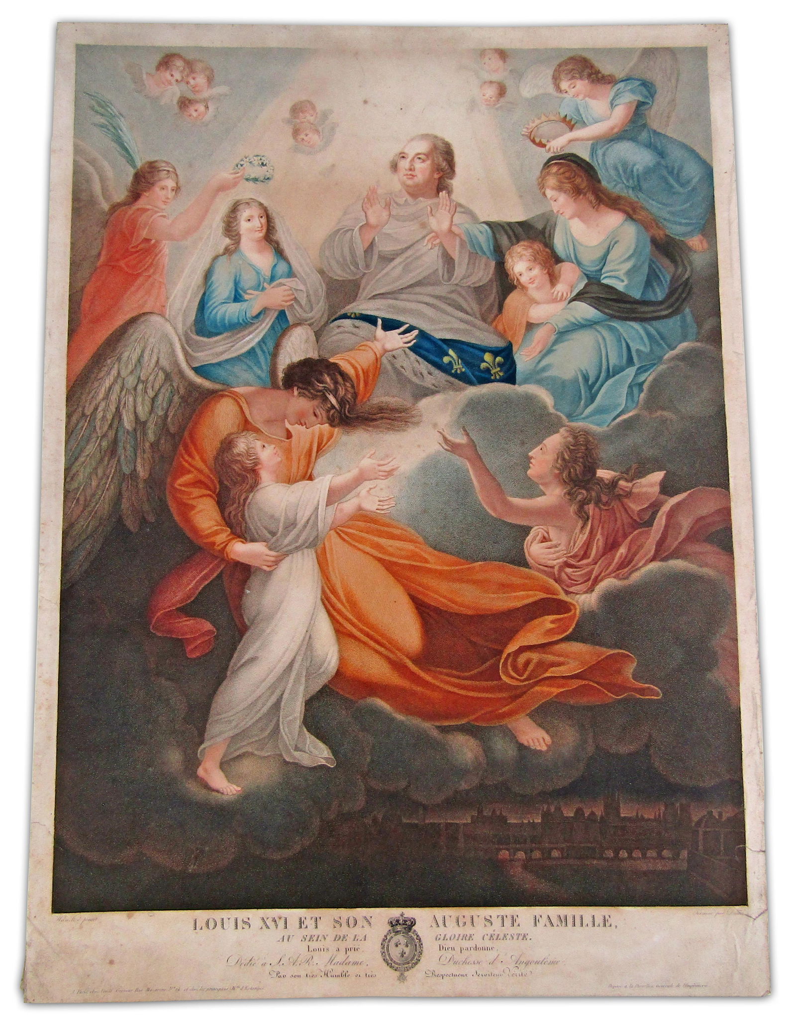Louis XVI Color Lithograph, “In the Bosom of Celestial Glory,” After a Painting by W. (1 of 5)