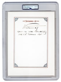 Victoria, Princess Royal & German Empress PSA NM-MT 8 Lovely Signature On Day Calendar