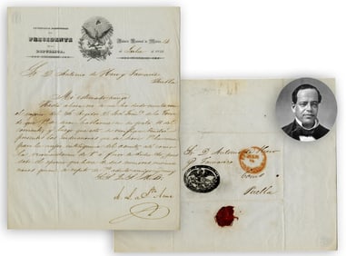 General Antonio Lopez de Santa Anna ALS During the Invasions of 1842