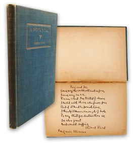 Robert Frost Signed 1st American Ed. "A Boy's Will", Inscribed With Then-Unpublished "Fire & Ice"