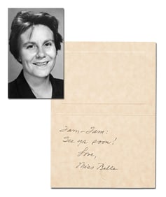 Harper Lee Handwritten Signed Note to Longtime Friend