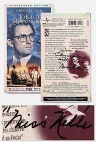 Harper Lee Signed VHS Cover of Film Adaptation of "To Kill a Mockingbird"