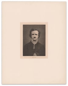 Edgar Allan Poe Engraved Frontispiece by Cole After Iconic “Ultima Thule” Portrait