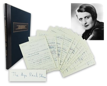 Ayn Rand 11pp Revised AMS "The Cold Civil War" For LA Times Newspaper- 900+ Words in Her Hand!