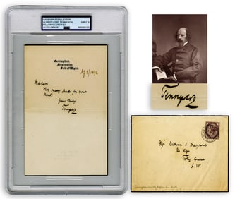 Alfred, Lord Tennyson ALS, PSA Mint 9, Six Months Before His Death
