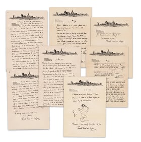 H. Van Loon Archive of (4) War-Dated ALS, Including Illustrations