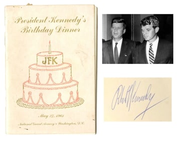 RFK Signed JFK Birthday Book! Incredibly Rare & Unique