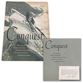 Jonas Salk Signed Pamphlet, “Conquest” on Vaccination