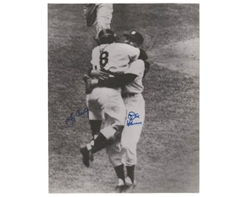 Massive Yogi Berra & Don Larsen Iconic Signed Perfect Game Photo!