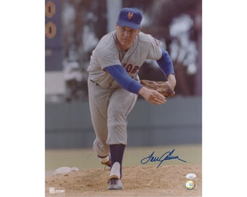Oversize Tom Seaver Signed Photo! A 5" Signature! JSA Authentication!
