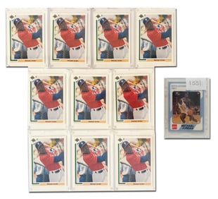 Dealer's Lot of 23 Michael Jordan Sports Cards - 22 Baseball & 1 Basketball!