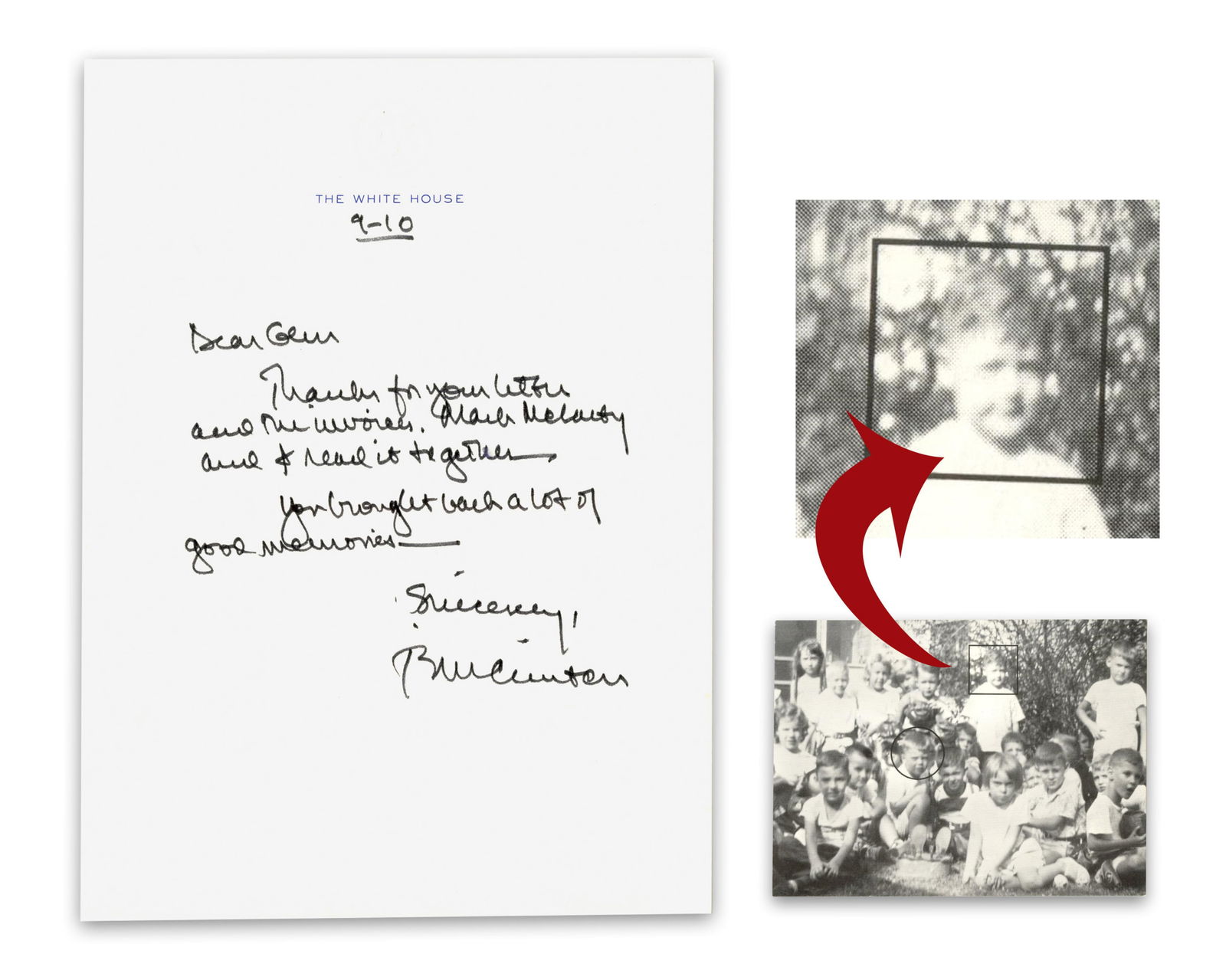 Bill Clinton ALS Reminiscing on Kindergarten Days, With Archive of Related Material (1 of 6)