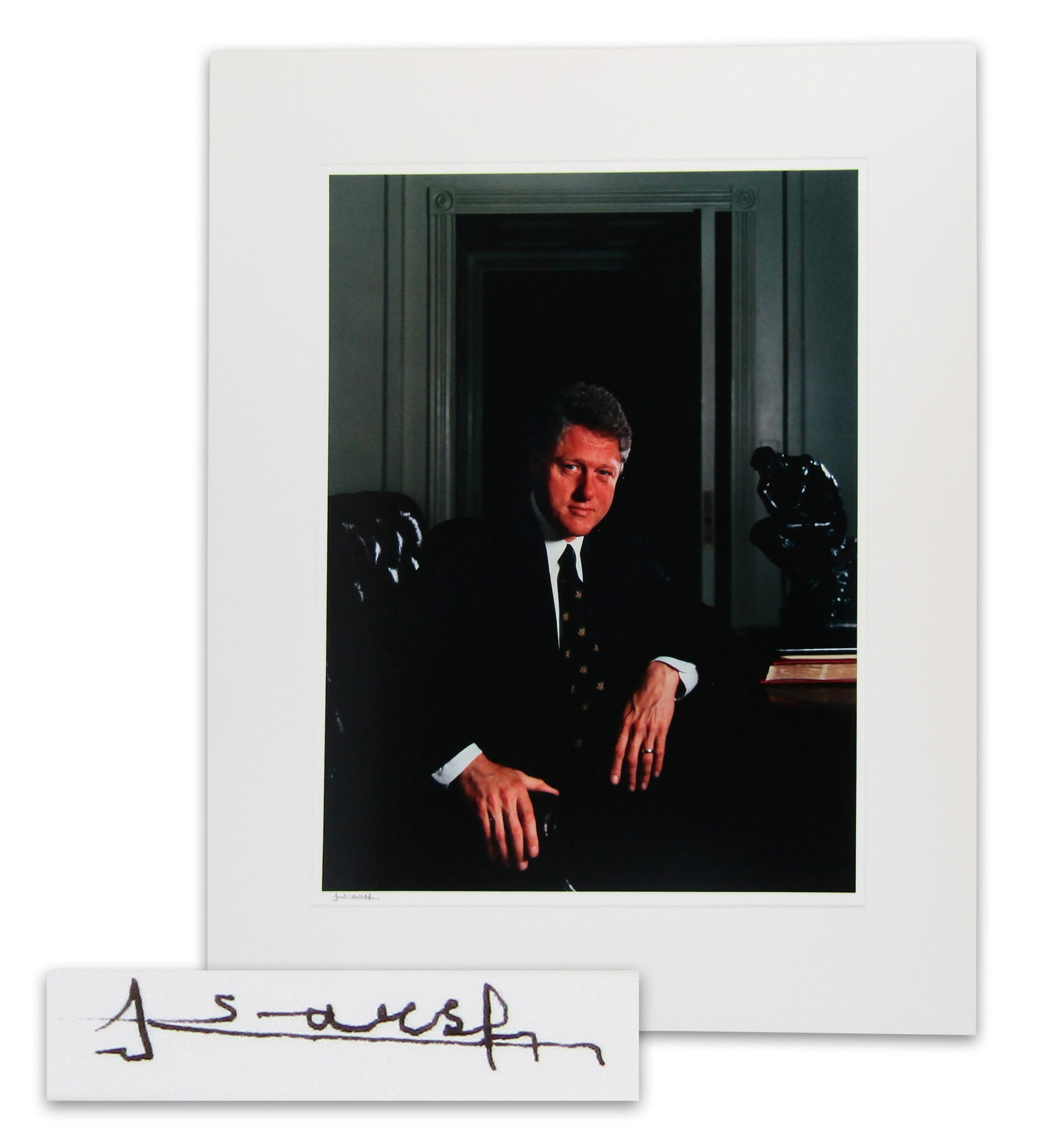 Huge Bill Clinton Presidential Portrait Signed by Photographer Yousuf Karsh, Ex. Karsh Estate (1 of 6)