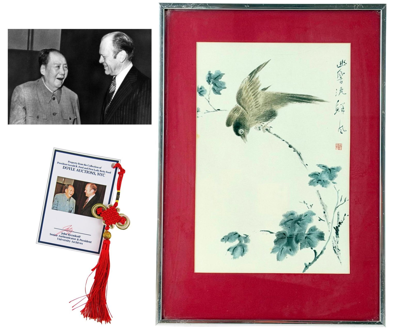Gerald Ford's Chinese Hua Yan Work! Likely Gifted to Gerald Ford by China During Mao Zedong Visit (1 of 3)