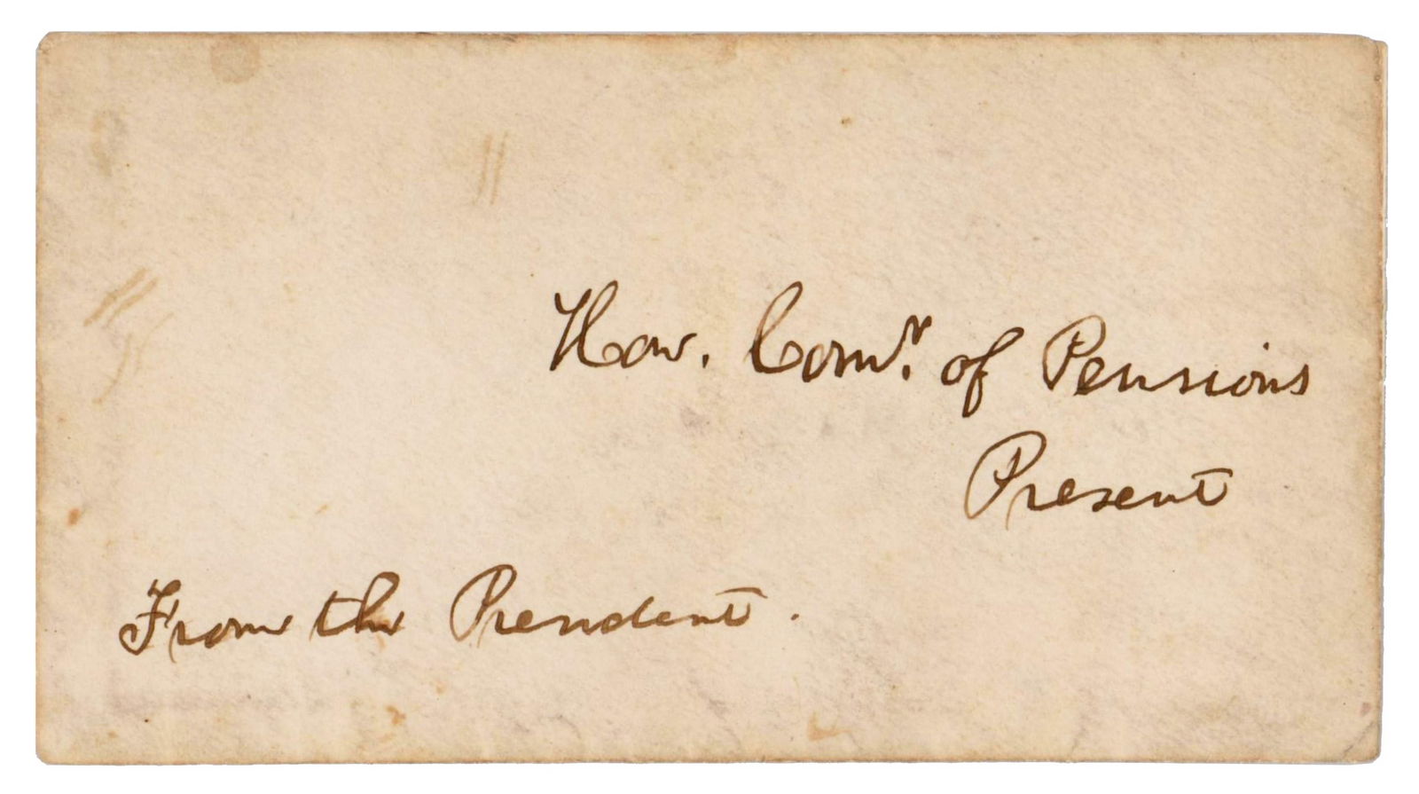 Abraham Lincoln Signs "From the President" and Addresses Envelope - Very Rare Form of Signature (1 of 3)