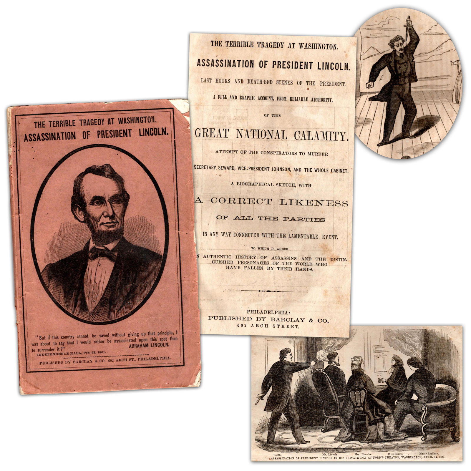 Early Account of Lincoln Assassination from Philadelphia “True Crime” Publisher (1 of 4)