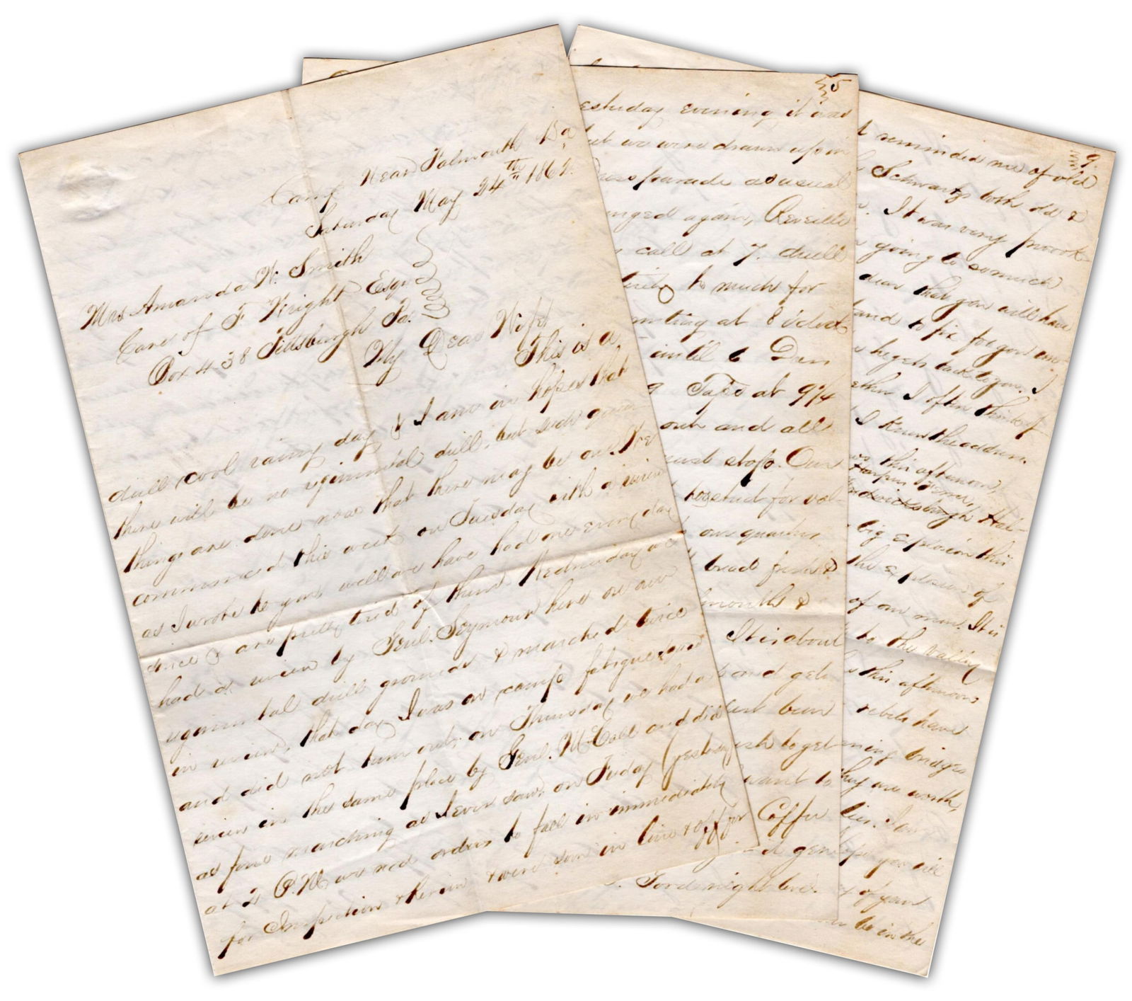 Pennsylvania Soldier Writes of Seeing President Lincoln in Poignant Letter (1 of 9)