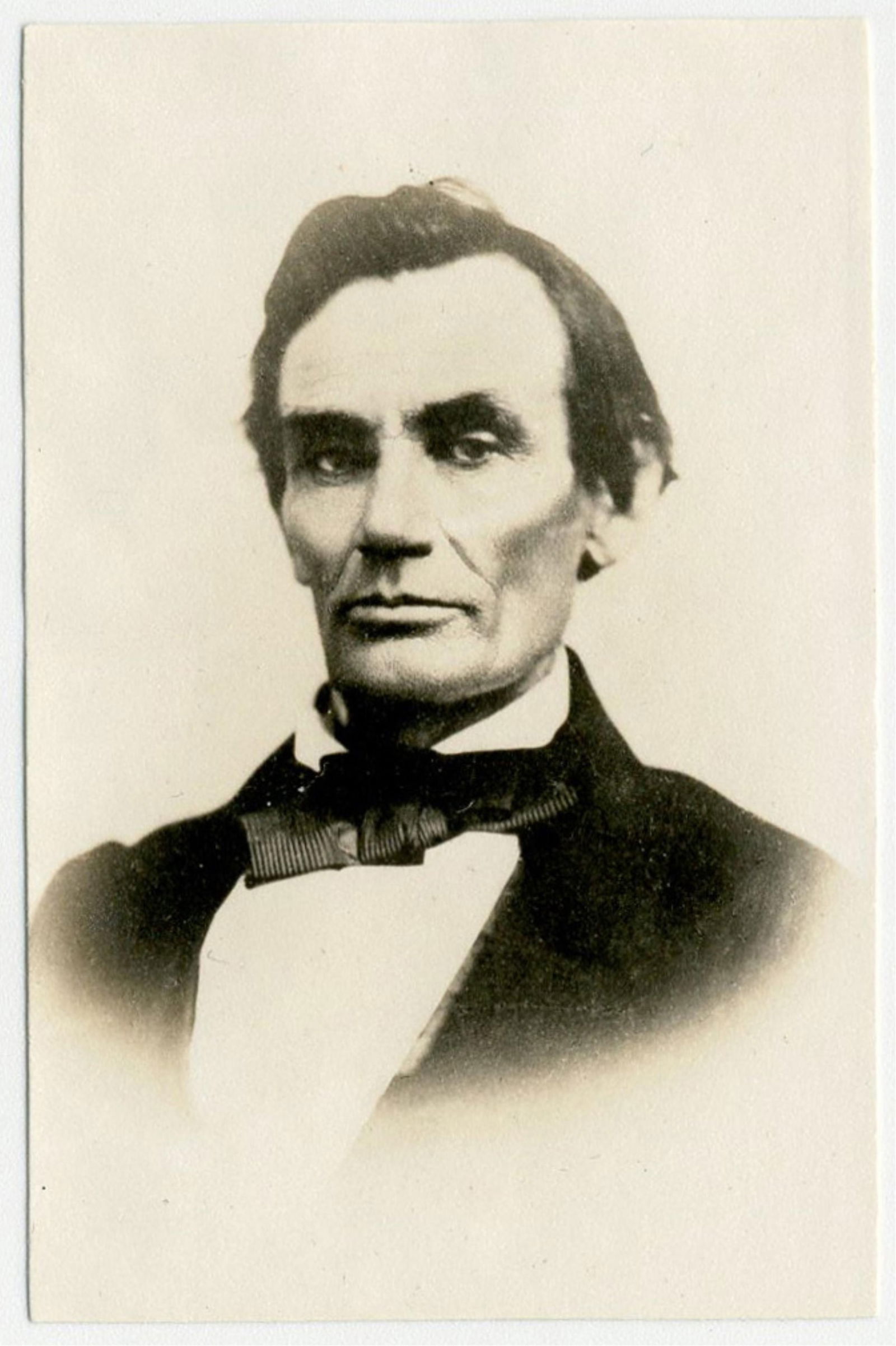 Beardless Abraham Lincoln 1858 IL Senate Debates-Era Photo, Meserve Printed & Collected (1 of 2)