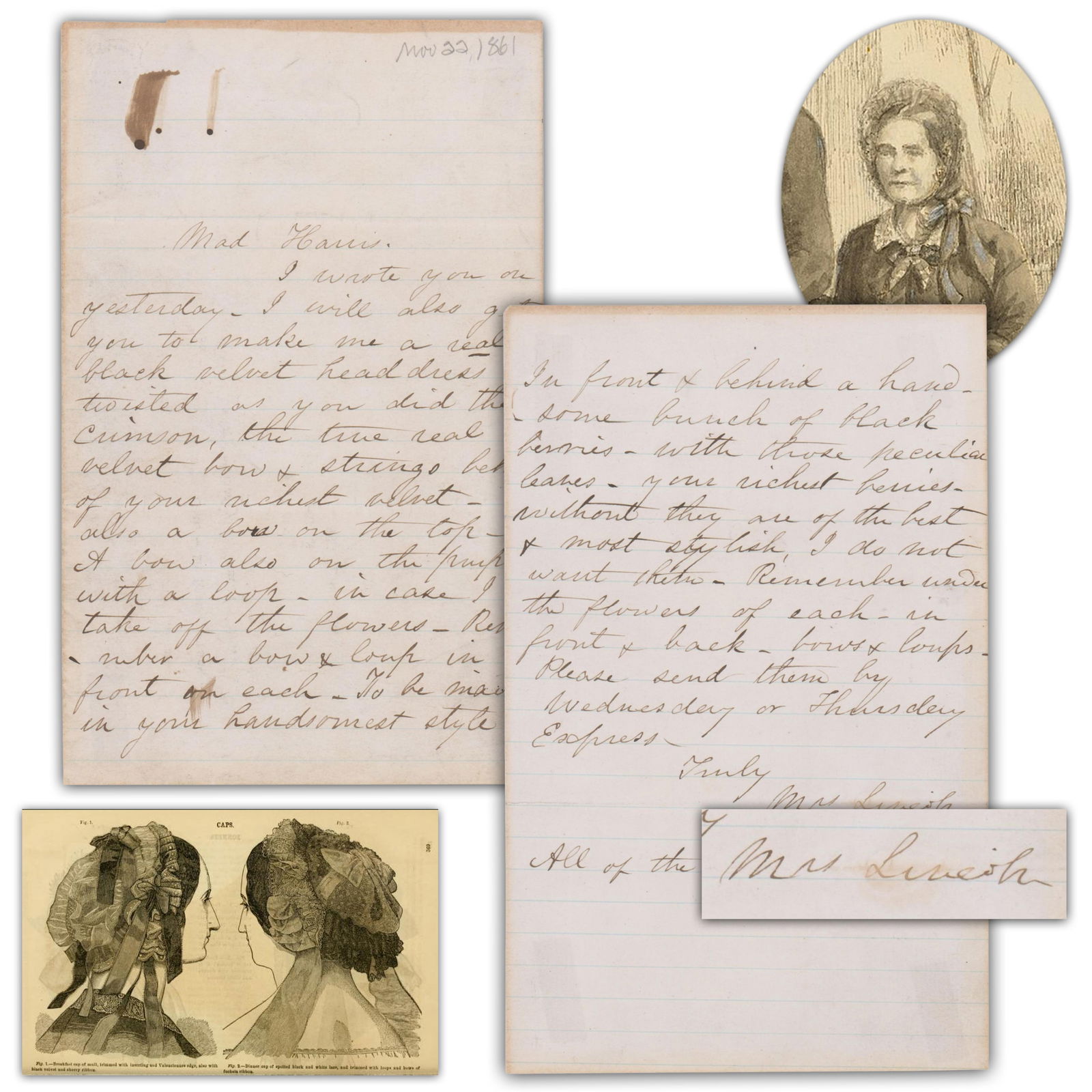 Mary Lincoln as 1st Lady Orders Fancy Hat from New York City Milliner (1 of 4)