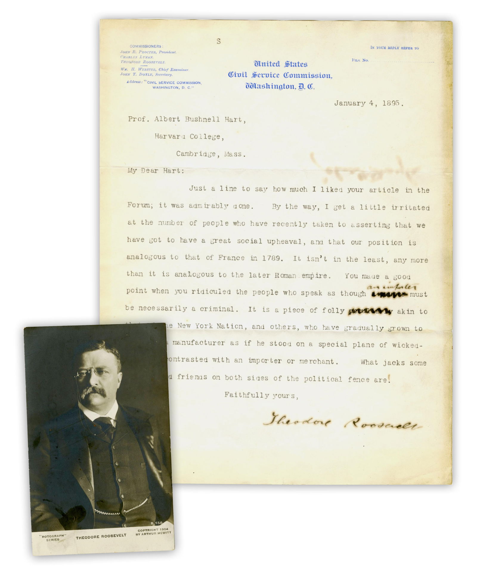 T. Roosevelt Denies U.S. Comparison to French Revolution & Fall of Roman Empire (1 of 4)