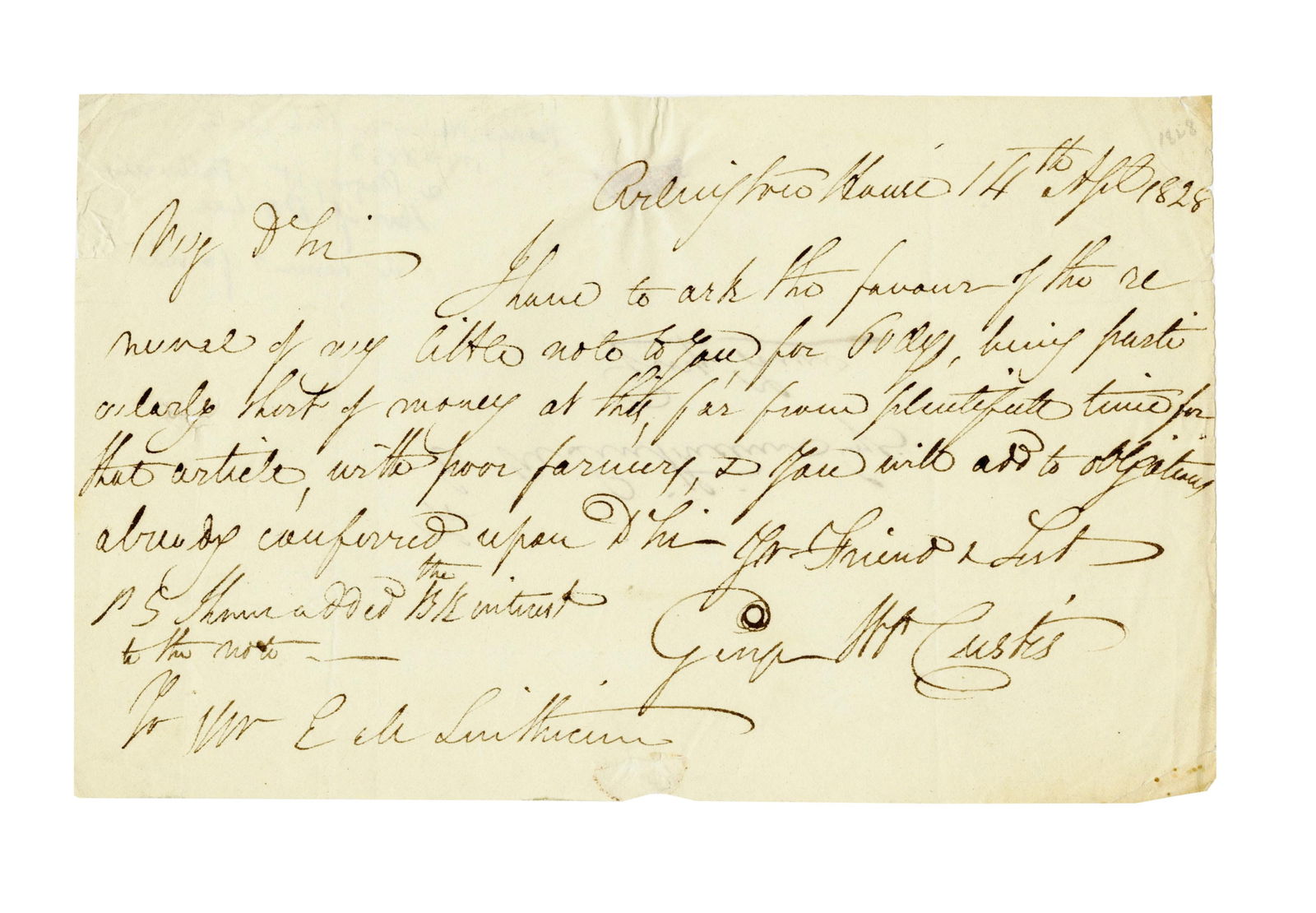 Geo. Washington's Adopted Grandson Renews a Loan! (1 of 3)