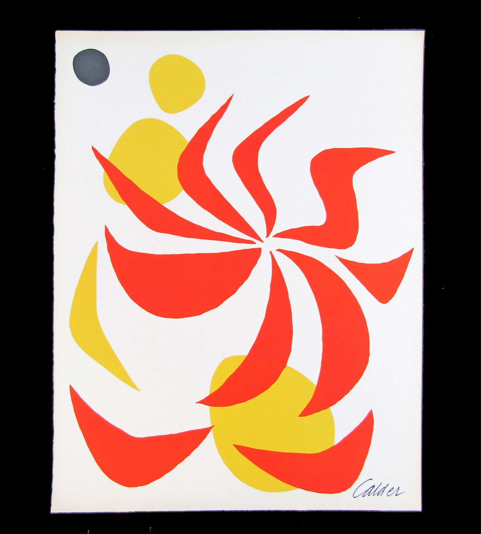 Alexander Calder Signed "Untitled (Pinwheel and Circles)" Ltd. Ed. Lithograph, Ex. Karsh Estate (1 of 4)