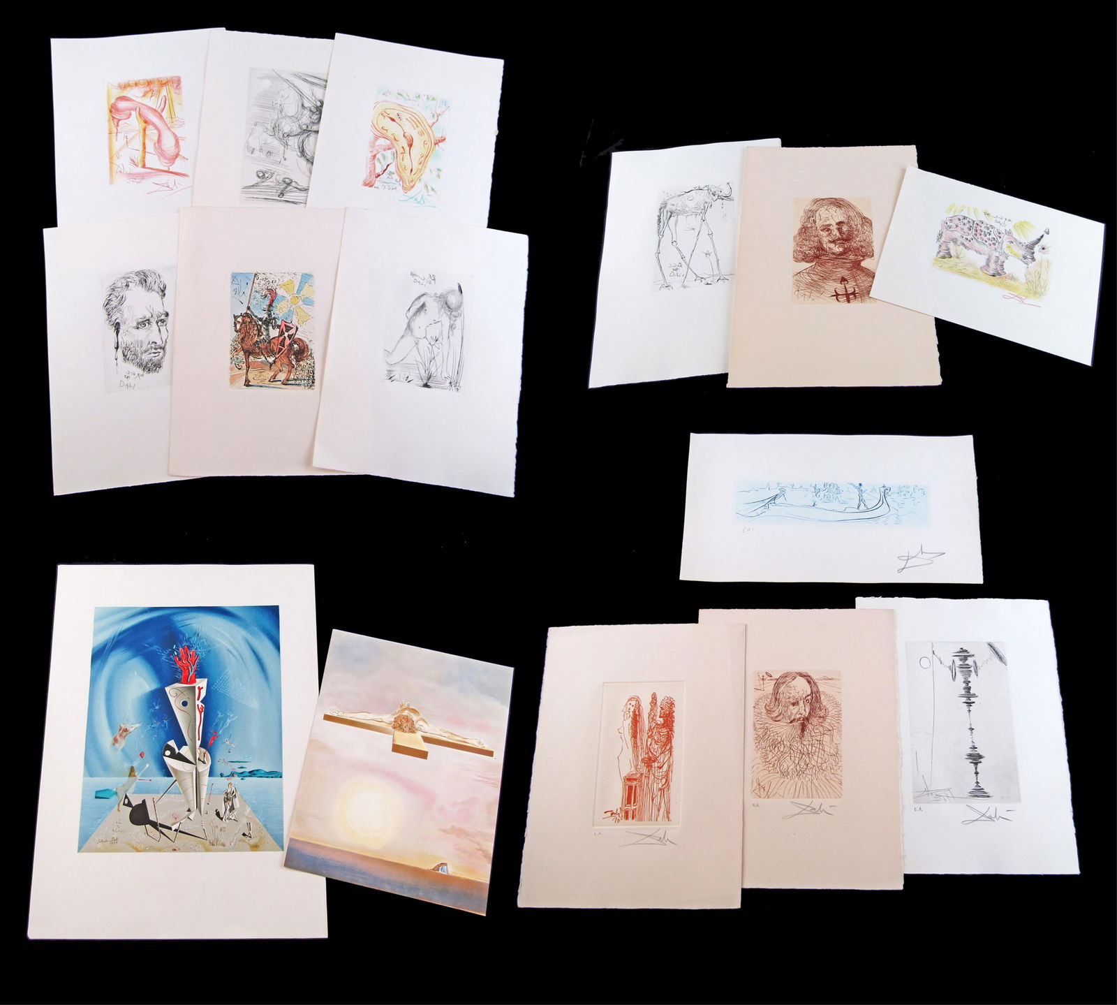 Dealer's Lot, Salvador Dali Prints, 15 Pcs, Incl. 4 Signed Artist's Proofs (1 of 12)