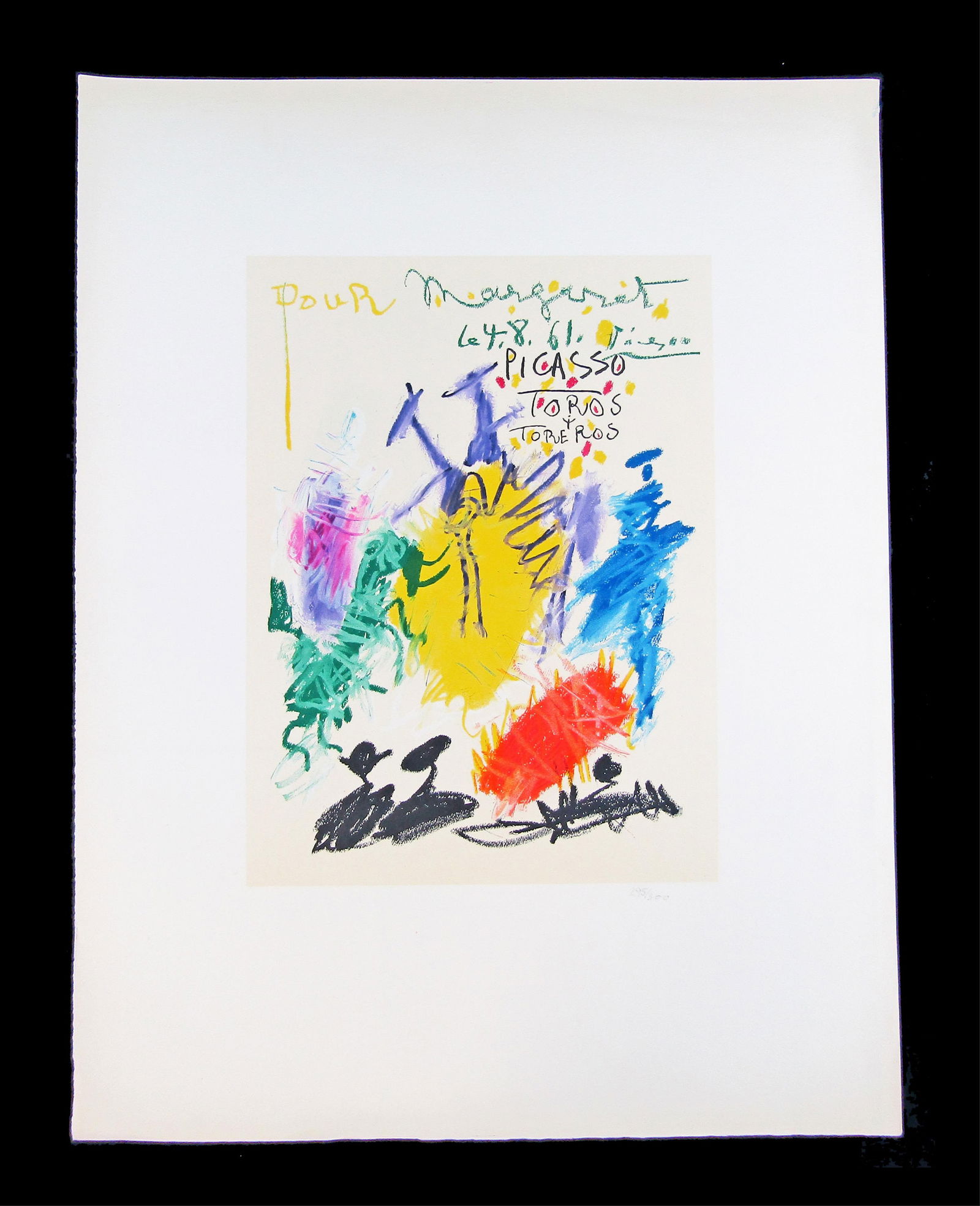 After Pablo Picasso "Toros y Toreros… Pour Margaret" Ltd. Ed. Lithograph, Ex. Karsh Estate (1 of 5)