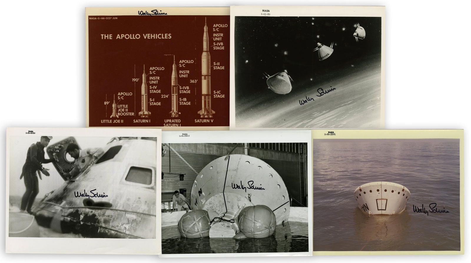 Wally Schirra Collection - 5 Signed Photographs (1 of 3)