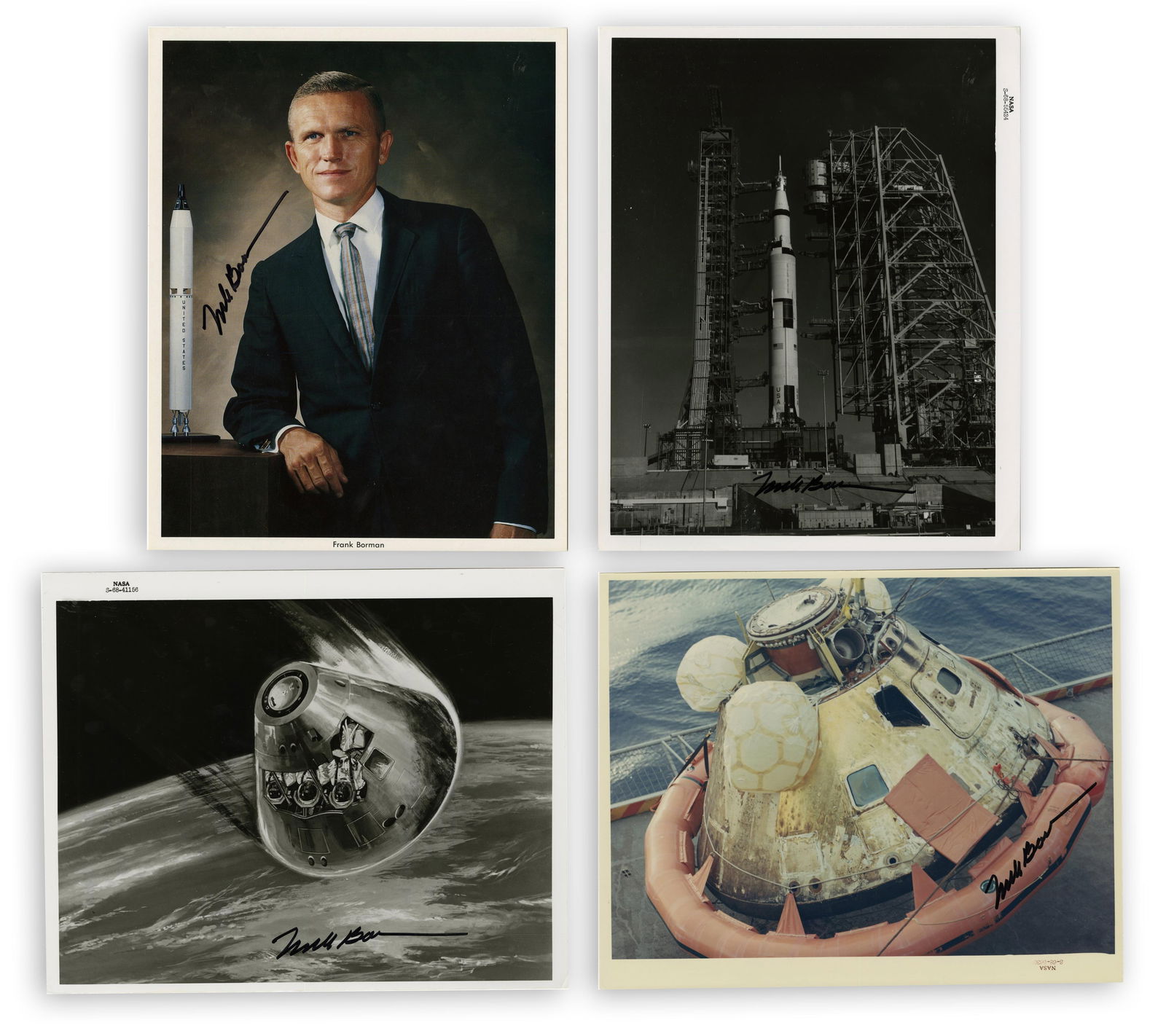 Frank Borman Signed Photo Collection Ft. NASA Black Number Photos (1 of 5)