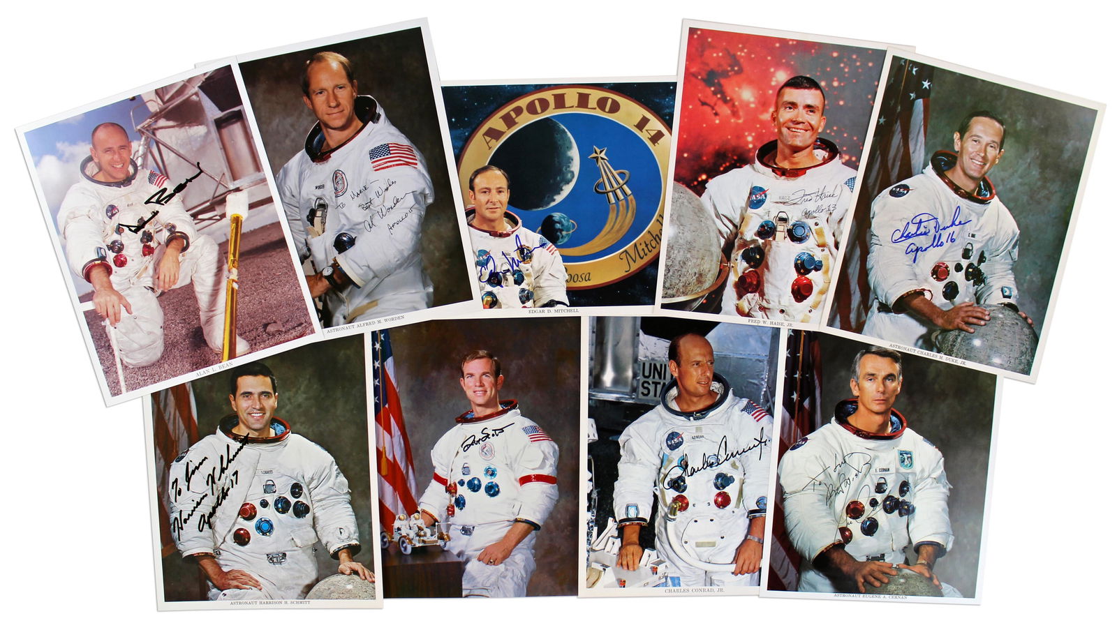 Collection of Apollo Astronaut Signed Photographs; 7 Moonwalkers Signatures! (1 of 5)