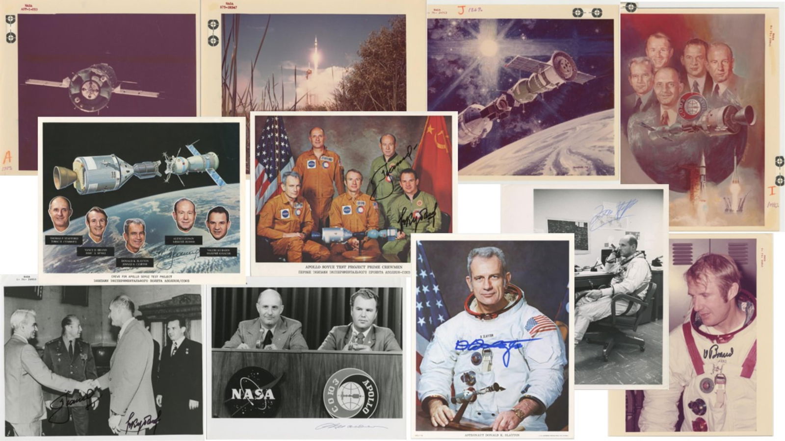 Apollo Soyuz Test Project (11) Signed Photos w/ Autographs of All Crew Members (1 of 19)