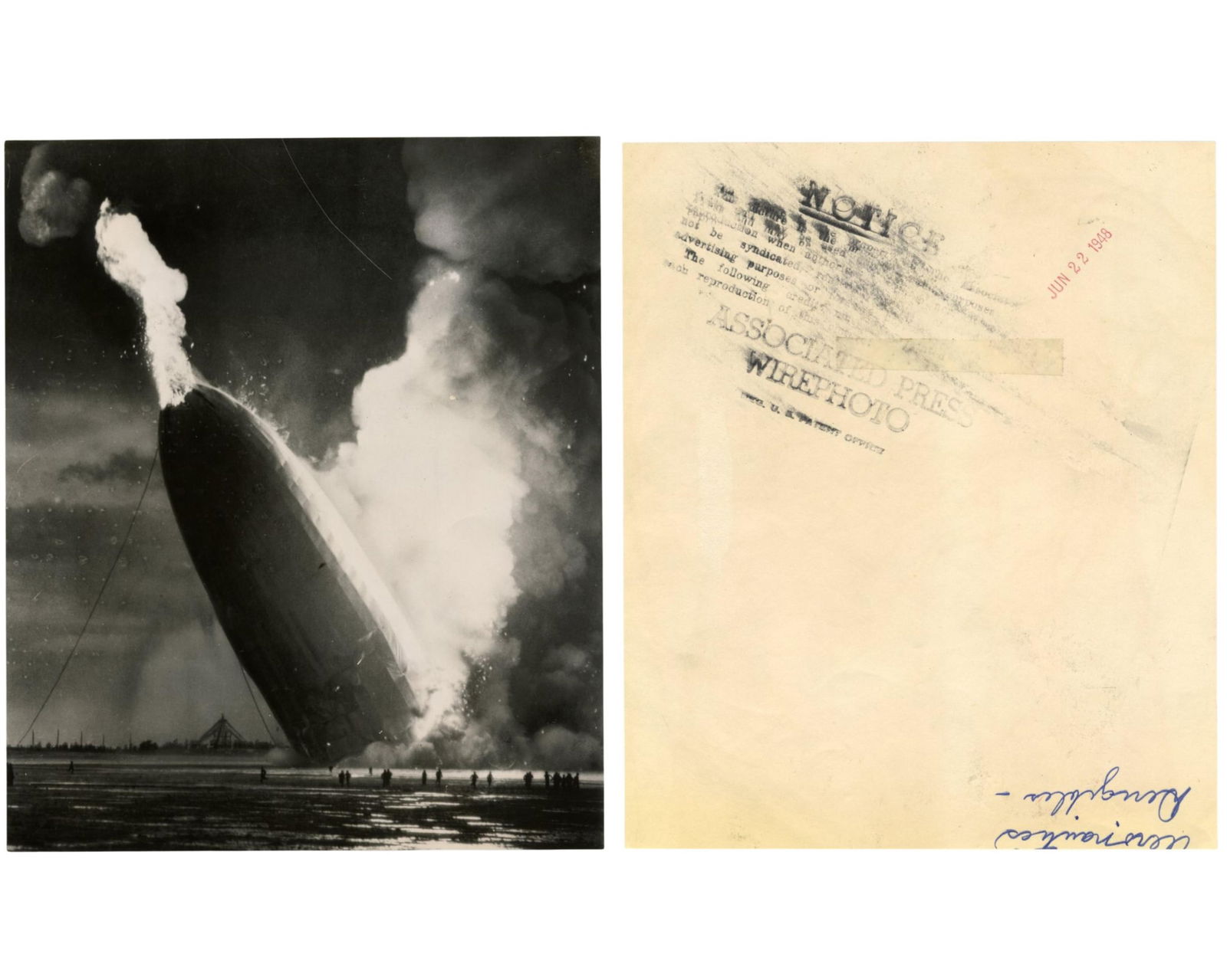 Iconic Hindenburg Explosion Original Associated Press Photo (1 of 3)