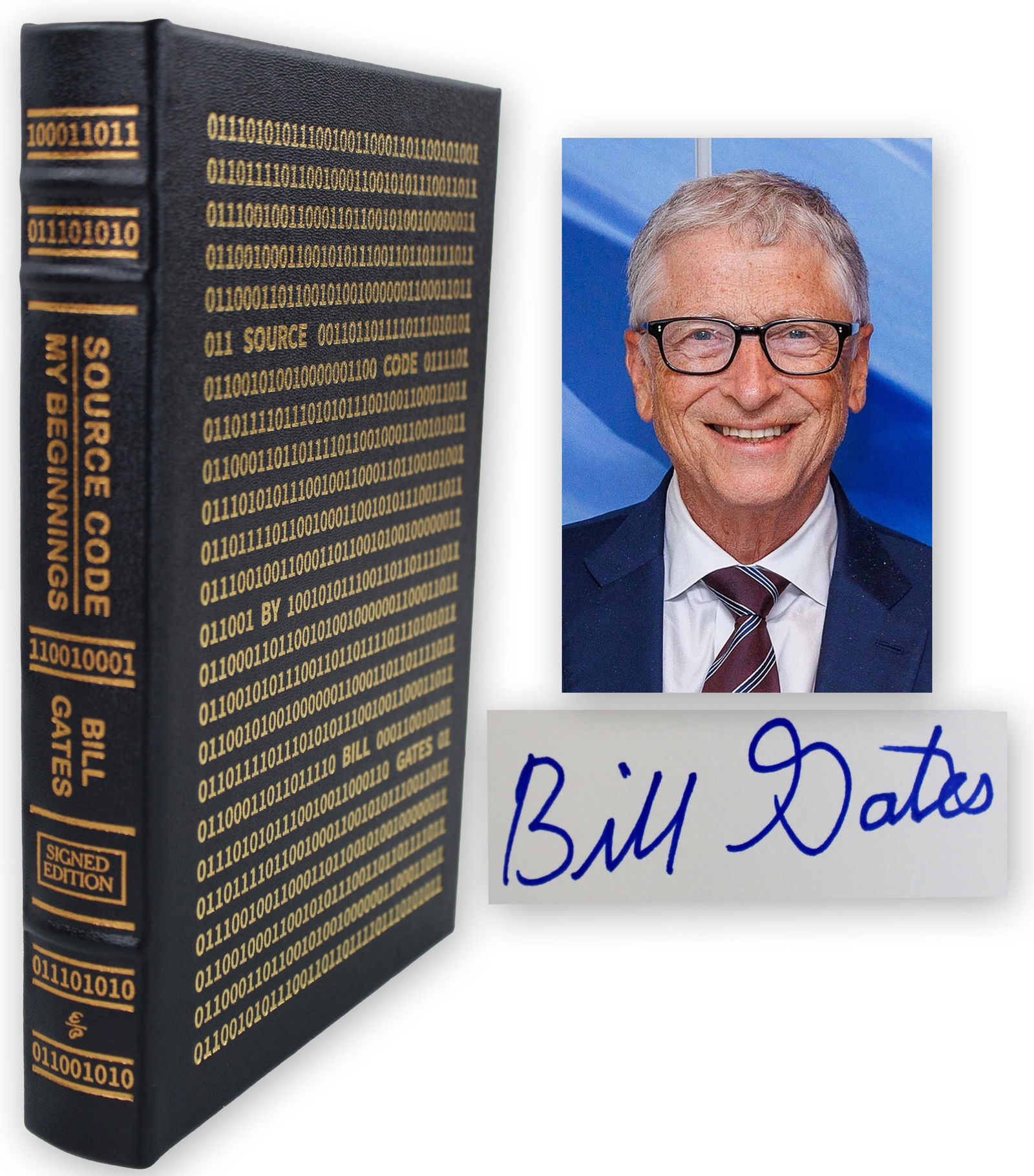 Bill Gates Signed SOURCE CODE Hardcover Limited Edition Easton Press Book Signed PSA/DNA 10 (1 of 4)
