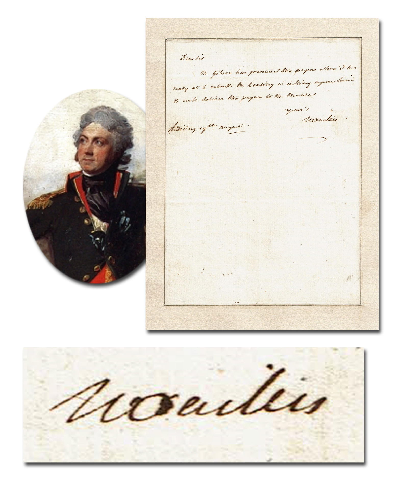 Louis Marie, Viscount de Noailles 1797 ALS (1 of 5)