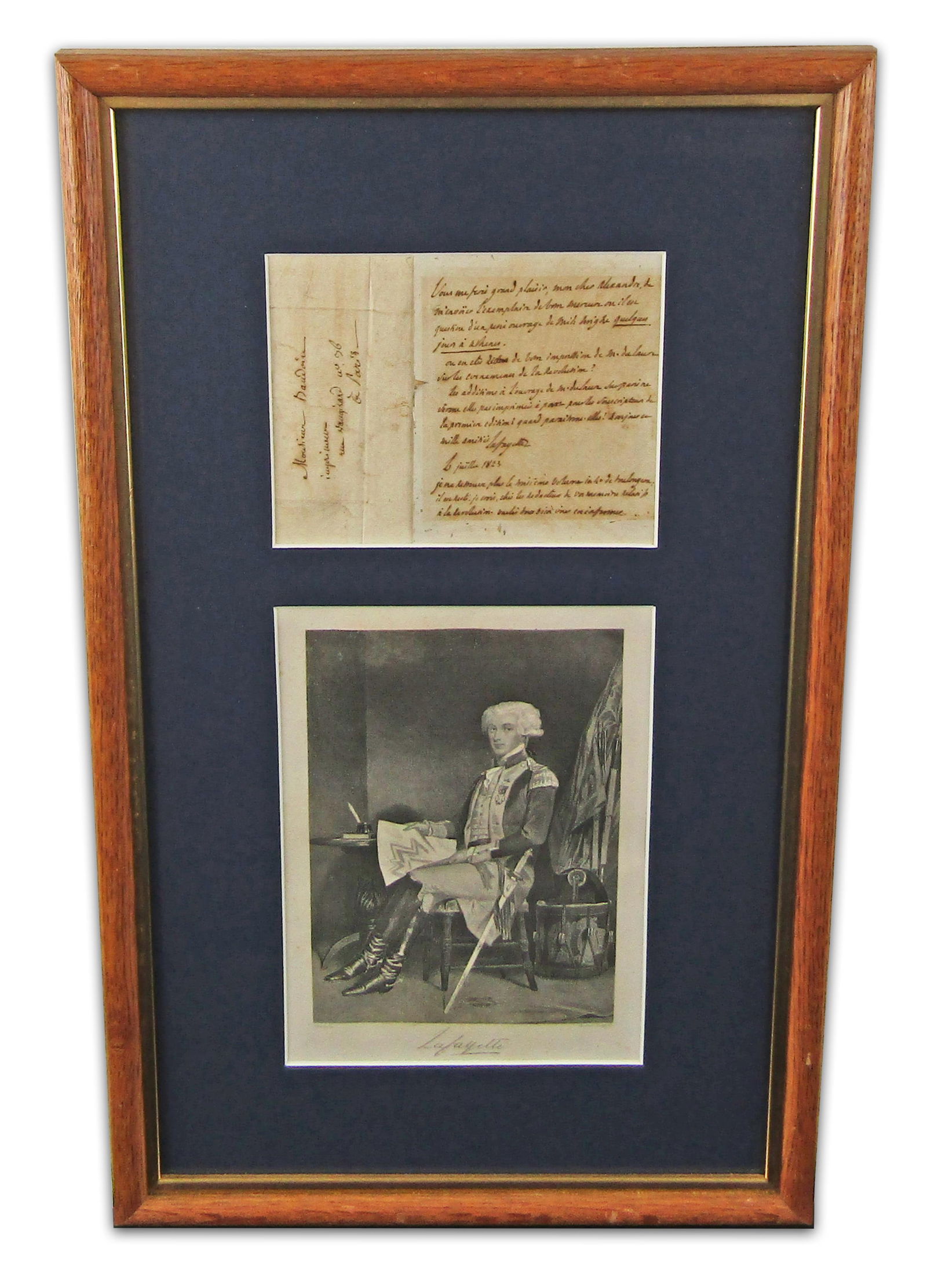 Marquis de Lafayette ALS With Great Political & Literary Content: "events of the Revolution" To (1 of 2)