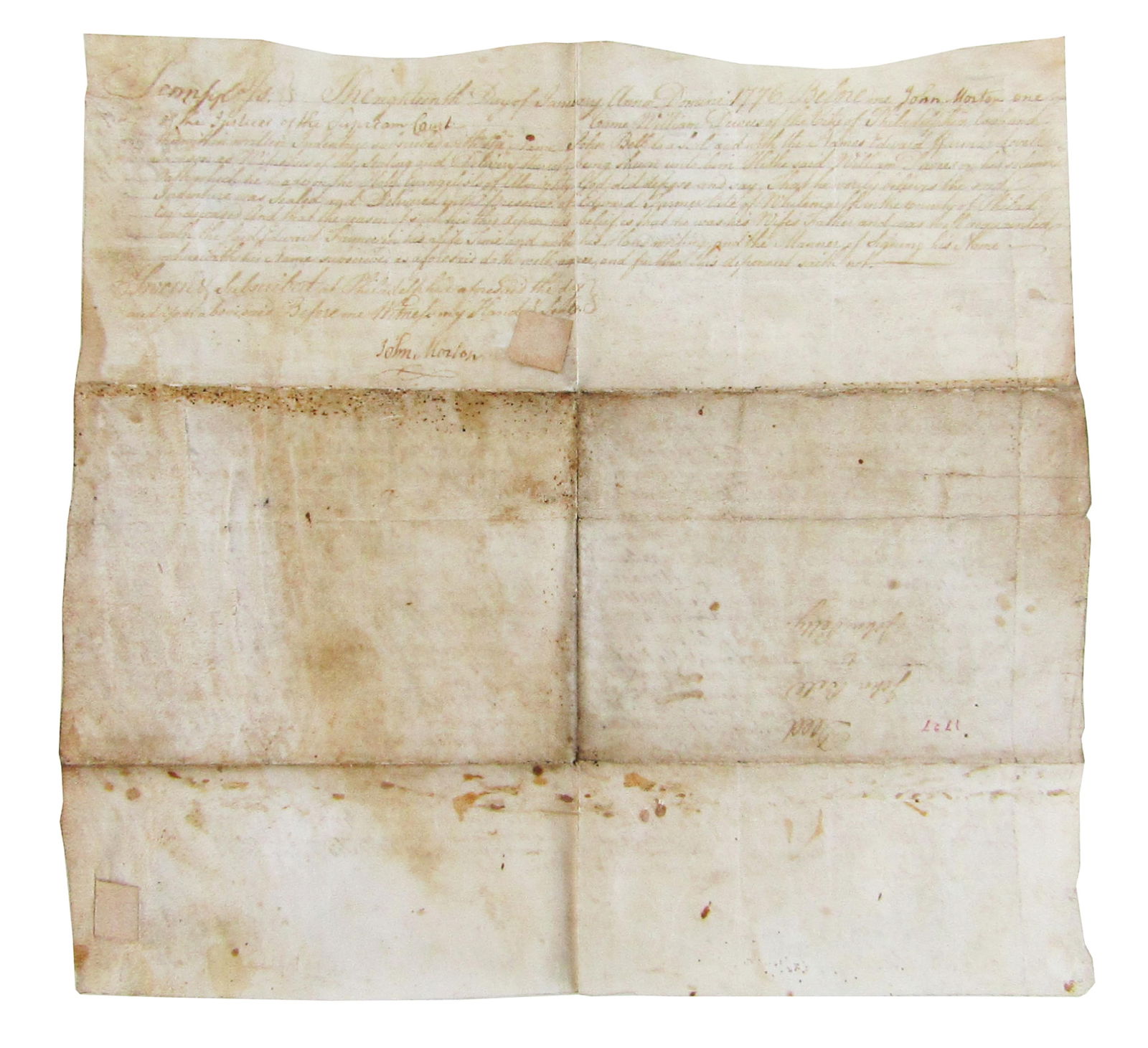 Declaration Signer John Morton 2x Signed DS, Rare 1776 Example! - 2