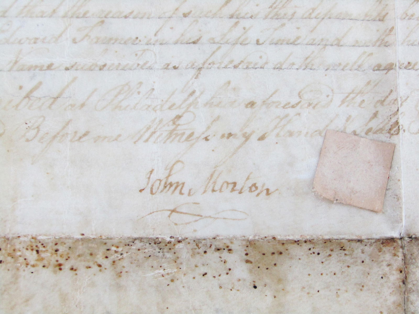 Declaration Signer John Morton 2x Signed DS, Rare 1776 Example! - 3