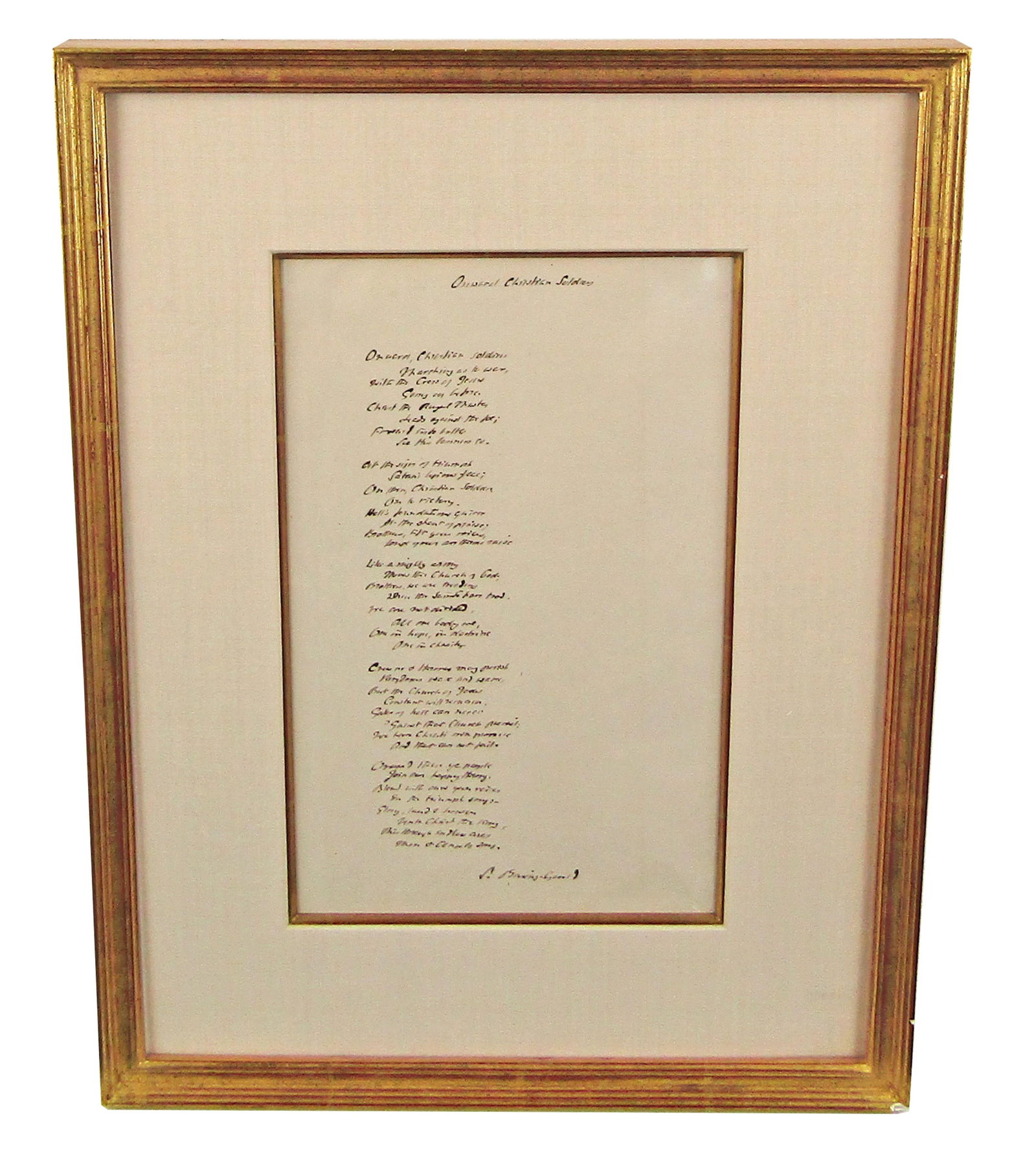 Sabine Baring-Gould AQS, "Onward, Christian Soldiers" (1 of 5)