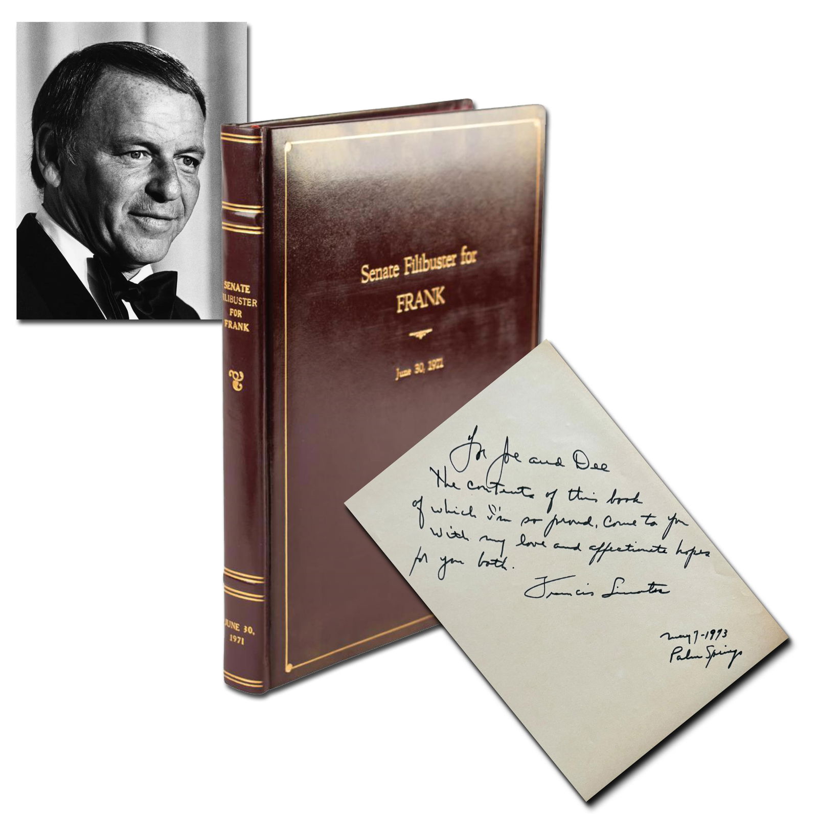 Frank Sinatra Signed, "Senate Filibuster for Frank," Honoring Sinatra's Retirement (1 of 6)